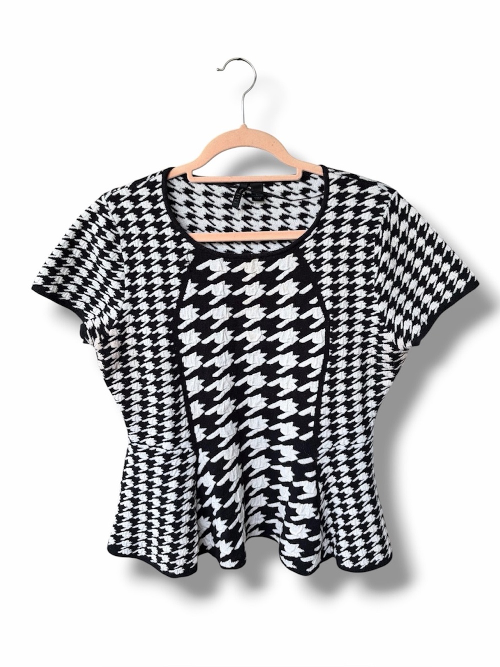 Black & White Peplum Top